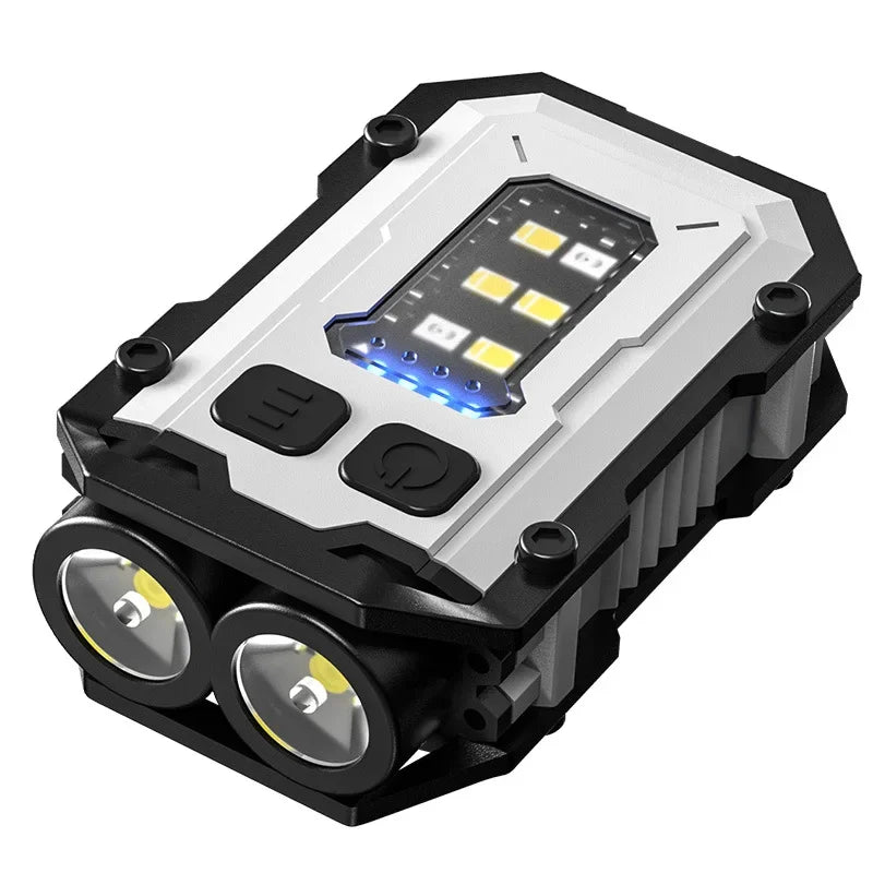 Rechargeable LED+COB Mini Multifunctional Flashlight Portable Outdoor Camping Emergency Keychain Light