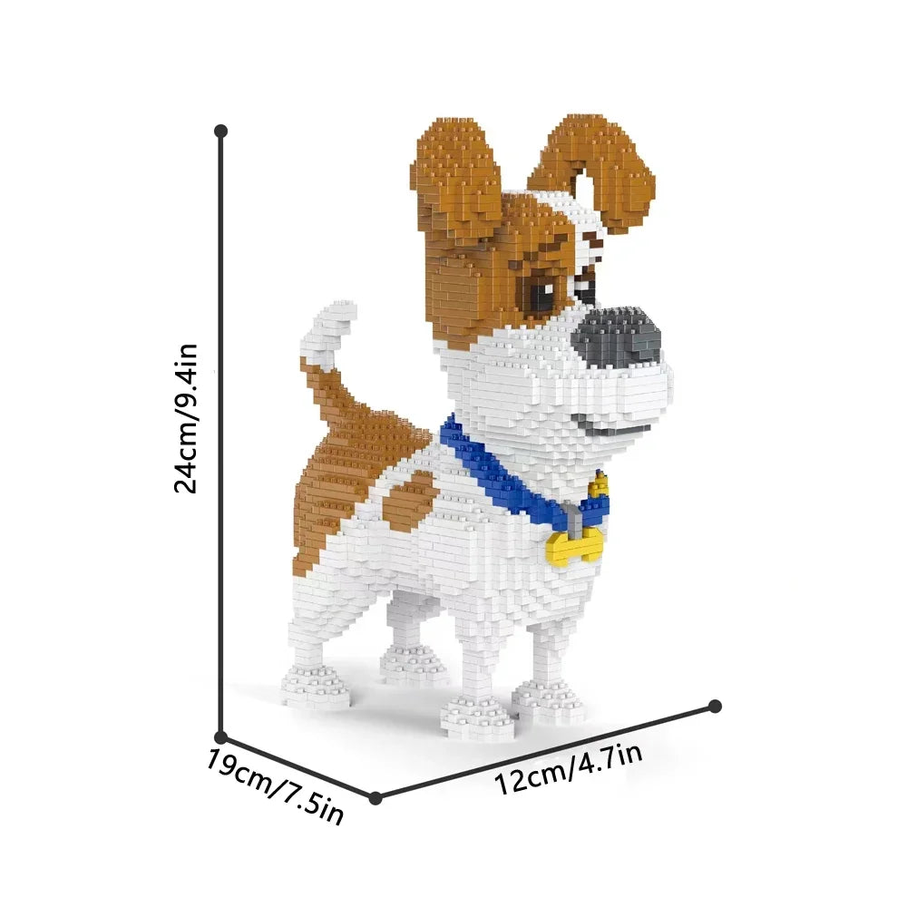 Knew Built Corgi Dog Micro Mini Building Blocks Toys: Adorable Model for Pet Lovers, Recreation, Perfect Display and Gift Idea
