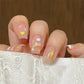 24Pcs/Lot Milky White Gradient Long Wearing False Nail Tips Acrylic Press on Nails Removable Reusable Artifical Fake Nails Art