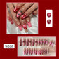 24p Artificial Acrylic Nail Art Fake Nails Full Coverage Removable Pressing Nail Tips Lotus Root Pink Leopard Print False Nails
