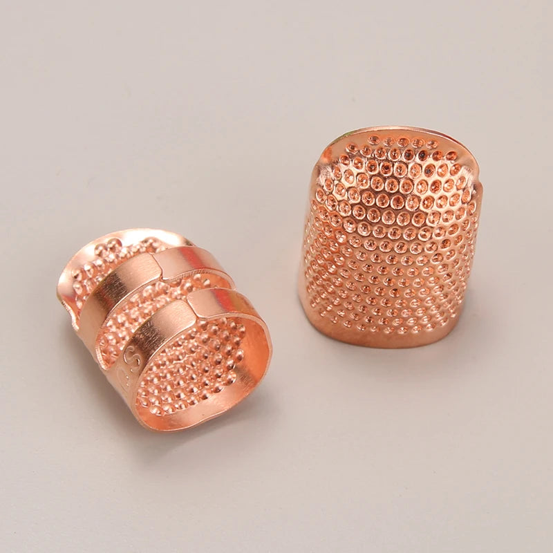 Adjustable Vintage Sewing Thimble, Handmade Non-slip Embroidery against Ring, Vintage Needle Presser Needle Hoop Finger Holder