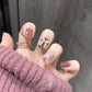 24Pcs Mid-length Ballet False Nails Cute Childlike Rainbow Press On Nails Iced Through Milk Tea Fake Nails Free Shipping Items