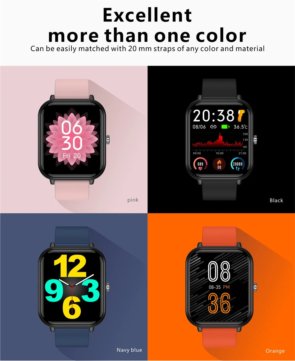 New Body Temperature Monitor Watch Men Smart Watch Sports Music Playback Waterproof SmartWatch Heart Rate Blood Pressure