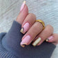 24p Artificial Acrylic Nail Art Fake Nails Full Coverage Removable Press On Nails Tip French Light Pink Heart False Nail Designs