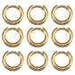 10pcs 8-14mm Stainless Steel Ear Hoop Gold Color Earring for Women Men DIY Jewelry Making Earring Punk Hiphop Piercing Accessory