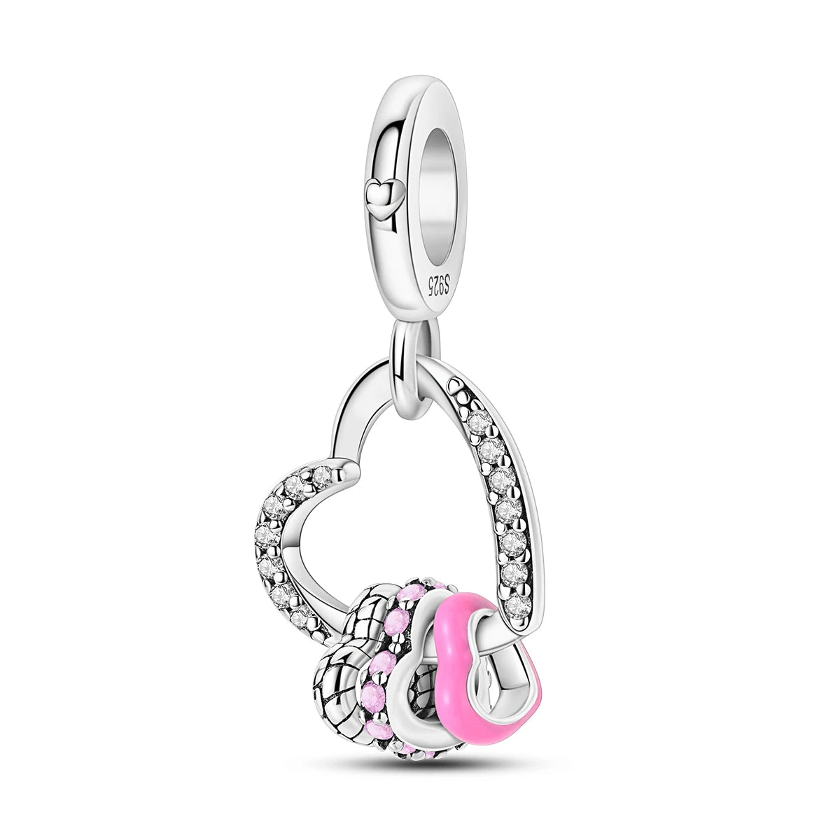 925 Silver Charms Beads Fit 3mm Original Bracelet Game Machine Box Afternoon Tea Dessert Romantic Pink Pendant DIY Jewelry