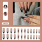 24p Artificial Acrylic Nail Art Fake Nails Full Coverage Removable Pressing Nail Tips Lotus Root Pink Leopard Print False Nails