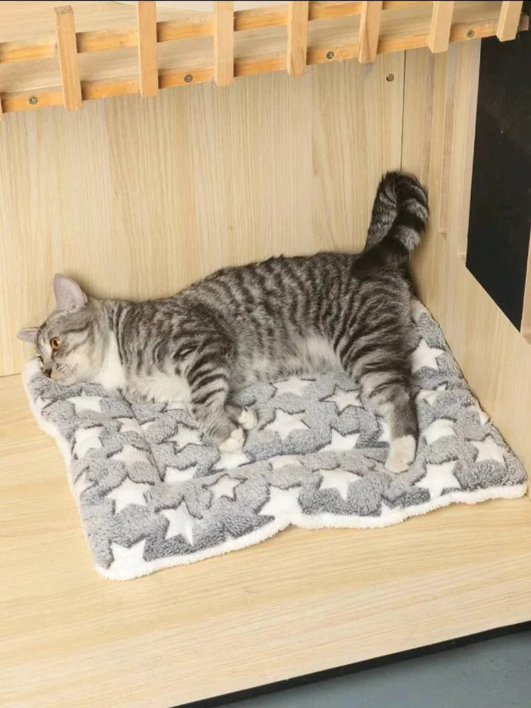 Flannel Pet Mat Dog Bed Cat Bed Thicken Sleeping Mat Dog Blanket Mat For Puppy Kitten Pet Dog Bed for Small Large Dogs Pet Rug