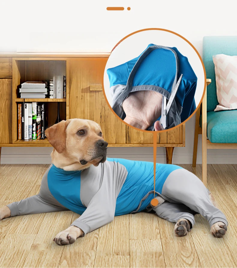 Dog Recovery Suit Pet Home Wear Pajamas High-elastic Breathable Dog Jumpsuit Pet Operative Protection Long Sleeves Bodysuit