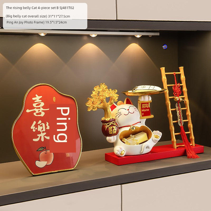 Lucky Cat Key Storage Entrance Decoration Entrance Shoe Cabinet Living Room Home Decorations Housewarming Gifts