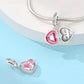 925 Silver Charms Beads Fit 3mm Original Bracelet Game Machine Box Afternoon Tea Dessert Romantic Pink Pendant DIY Jewelry