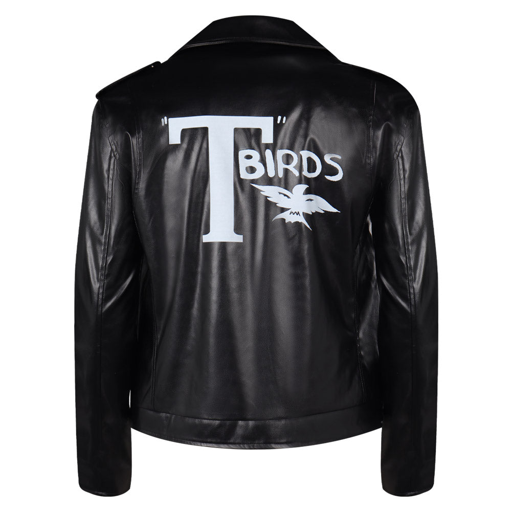 Grease Danny Cosplay Costume Men T-birds Jacket Coat Outfits Halloween Carnival Party Disguise Suit