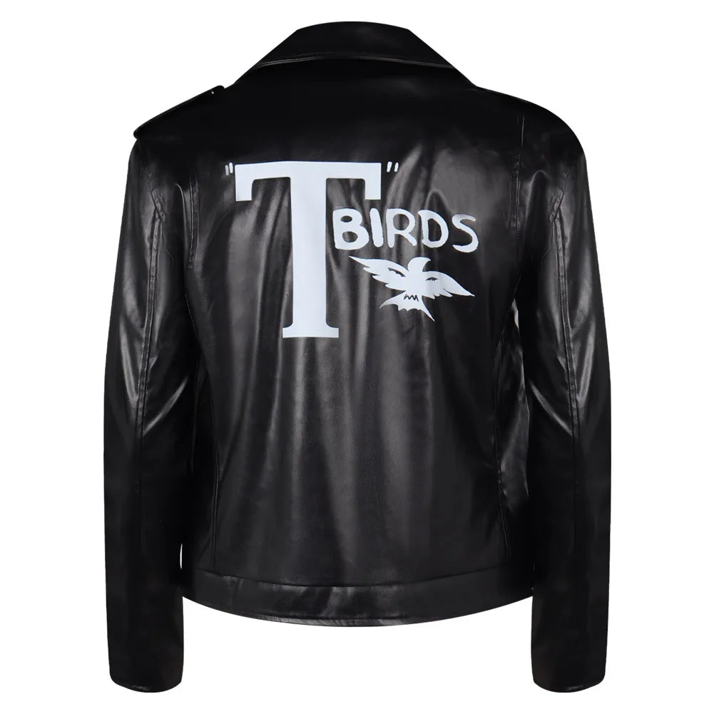 Grease Danny Cosplay Costume Men T-birds Jacket Coat Outfits Halloween Carnival Party Disguise Suit