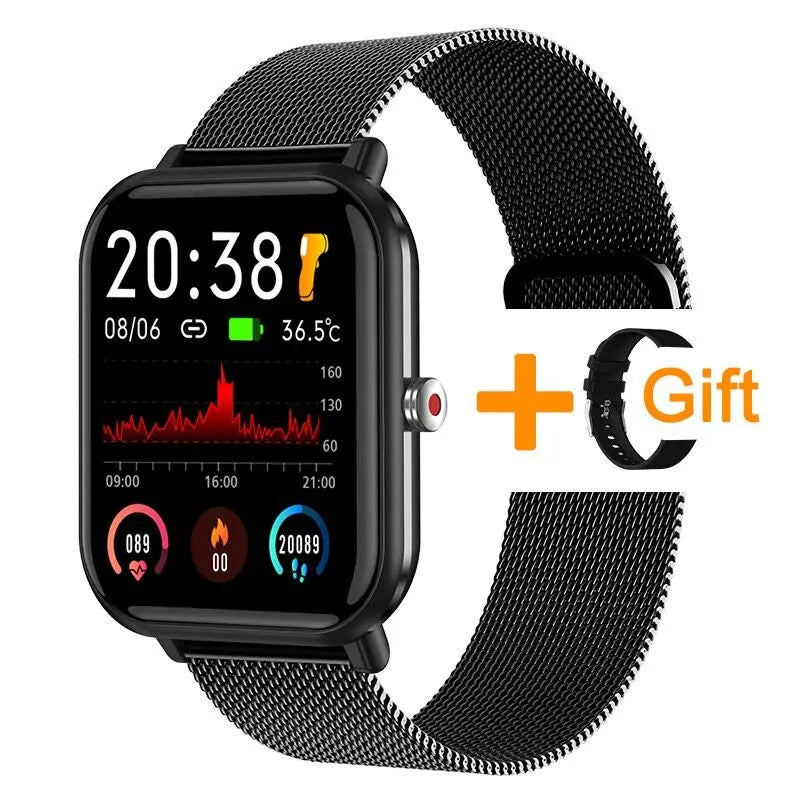 New Q9 Pro Smart Watch Body Temperature Monitor Music Control Sports Waterproof Smart Watch for Men Women Smartwatch