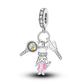 925 Silver Charms Beads Fit 3mm Original Bracelet Game Machine Box Afternoon Tea Dessert Romantic Pink Pendant DIY Jewelry