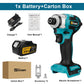 688N.m 8-Speed 1/4'' Brushless Electric Screwdriver Cordless Screwdriver Electric Drill Impact Driver Kit for Makita 18V Battery