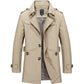 2025 Spring and Autumn men's coat Men's casual cotton Jacket men's mid-length trench coat men's jacket