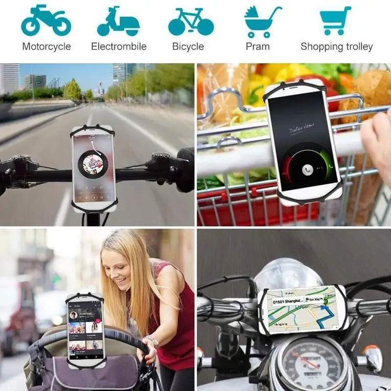 For Sram Garmin SRAM Bike Mobile Phone Holder High Elastic Silicone Bicycle Cellphone Holder Mount Motorcycle Shockproof