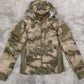 Mens CamouflageTactical Jacket Lightweight Cotton Clothes Autumn Winter Outdoor Waterproof Hooded Padded Coat Hiking Windbreaker