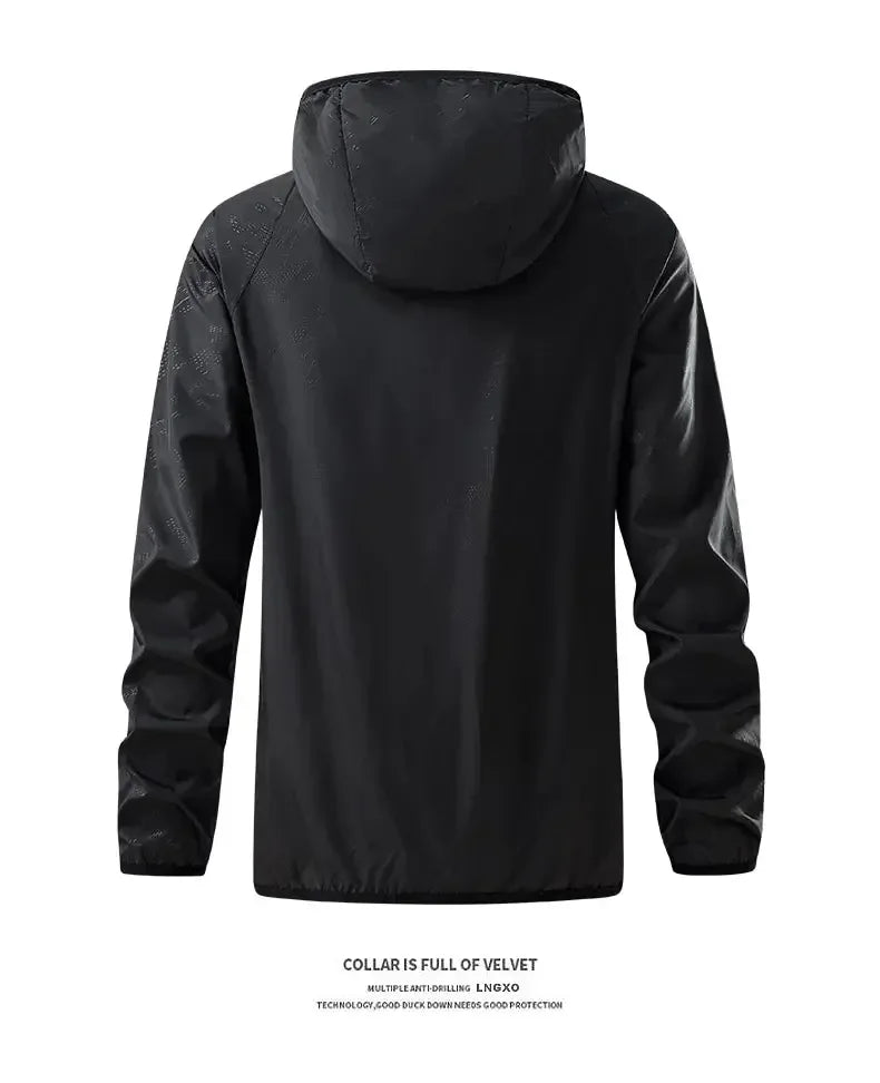 Men Women Hiking Jackets Waterproof Sun Protection Windbreaker Camping Climbing Outdoor Rain Coat Unisex Portable Clothes