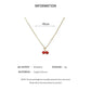 Little Wine Red Cherry Pendant Necklaces For Women Fashion Personality Fruit Golden Chain Necklace Party Jewelry Birthday Gifts