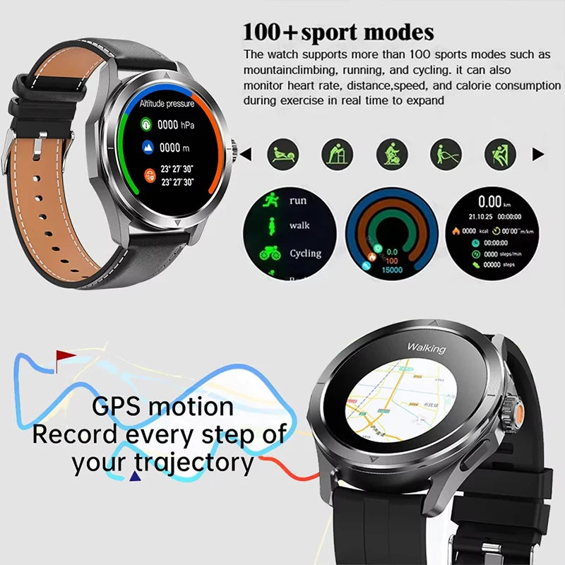 S4 Ultra Smart Bracelet Men Watch For Xiaomi  AMOLED HD Screen Bluetooth Call GPS Trajectory NFC Heart Rate Compass SmartWatches