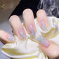 24Pcs/Lot Milky White Gradient Long Wearing False Nail Tips Acrylic Press on Nails Removable Reusable Artifical Fake Nails Art