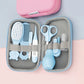 8PCS Baby Healthcare and Grooming Kit Baby Safety Set with Nail Clippers Nasal Aspirator Thermometer Hair Brush Comb Newborn