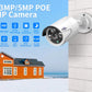 Hiseeu 5MP Audio IP Security Surveillance Camera POE H.265 Outdoor Waterproof IP66 CCTV Camera P2P Video Home for POE NVR