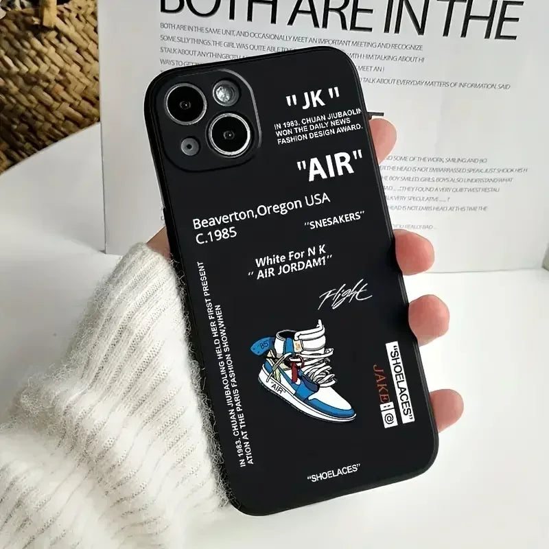 Liquid Silicone Trendy Phone Case for iPhone 16 15 14 11 12 13 Pro Max Shockproof Soft TPU Back Cover Cellphone Accessories