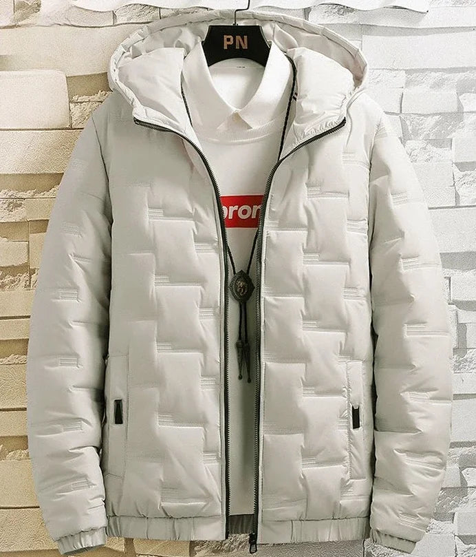 Down Jackets for Men Hooded Man Padded Coat Fashion 2024 Parkas Lightweight Padding Cold Warm Clothes New in & Korean Popular