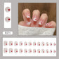 24Pcs/Lot Milky White Gradient Long Wearing False Nail Tips Acrylic Press on Nails Removable Reusable Artifical Fake Nails Art