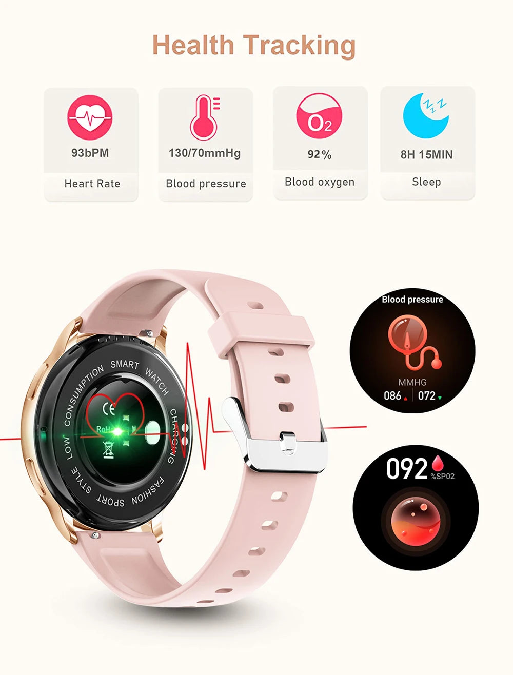 Bluetooth Call Smart Watch Women Custom Dial Watches Men Sport Fitness Tracker Heart Rate Smartwatch For Android IOS Y22