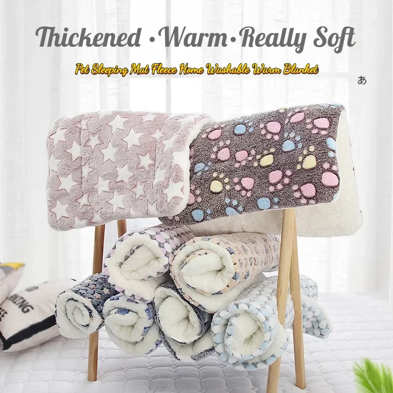 Flannel Pet Mat Dog Bed Cat Bed Thicken Sleeping Mat Dog Blanket Mat For Puppy Kitten Pet Dog Bed for Small Large Dogs Pet Rug