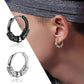1Pair Punk Stainless Steel Round Circle Totem Hoop Earrings For Men Women Not Fade Ear Rings Hip Hop Male Jewelry