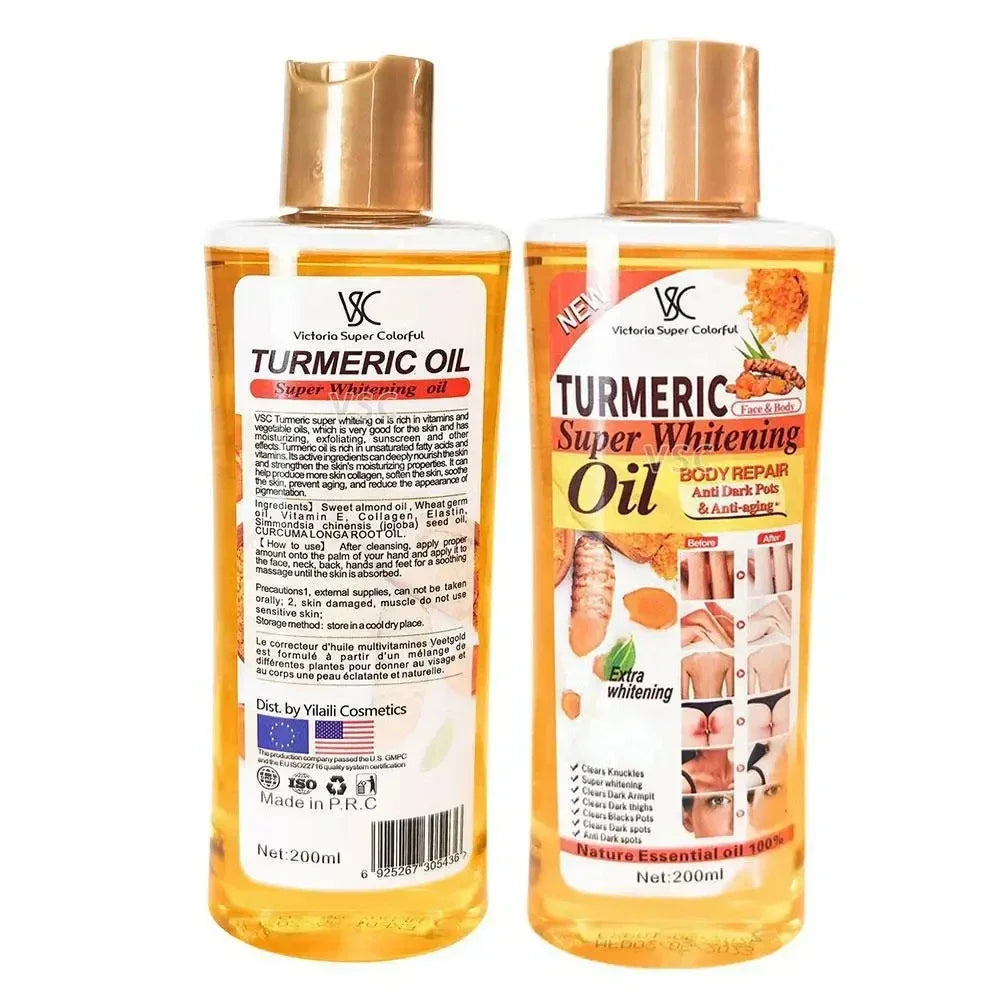 200ML Turmeric Essential Oil Facial Body Massage Moisturizing Diffuser Aromatherapy Face Body Care Smoothing Body face Skin Care