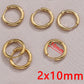 10pcs 8-14mm Stainless Steel Ear Hoop Gold Color Earring for Women Men DIY Jewelry Making Earring Punk Hiphop Piercing Accessory