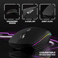 Wireless Keyboard Mouse Combo Backlit Wireless Keyboard and Mouse Multi-Device 2.4G USB Rechargeable Bluetooth Keyboard