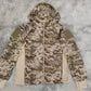 Mens CamouflageTactical Jacket Lightweight Cotton Clothes Autumn Winter Outdoor Waterproof Hooded Padded Coat Hiking Windbreaker