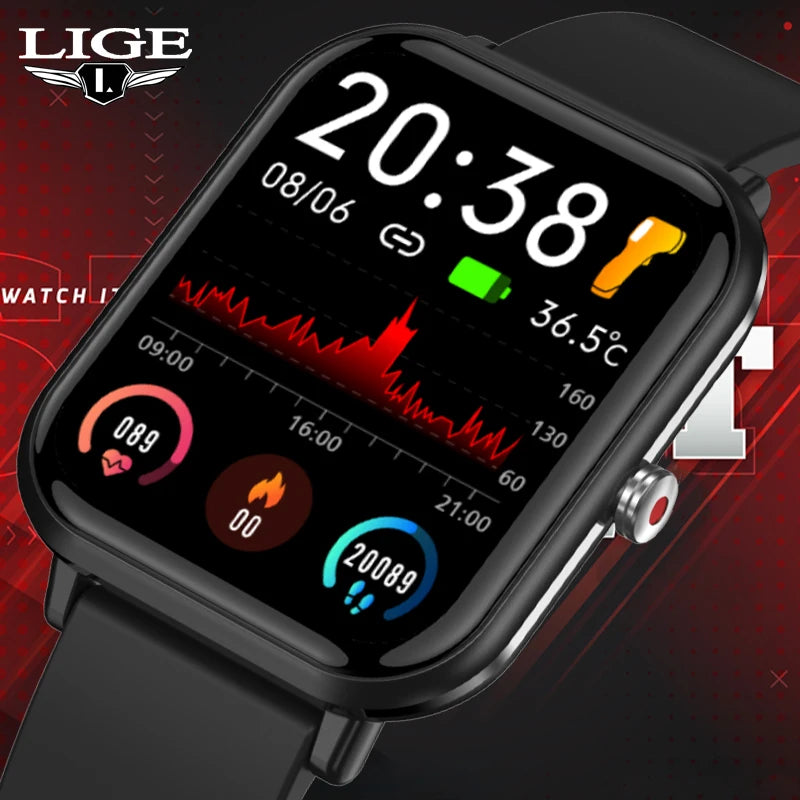 New Body Temperature Monitor Watch Men Smart Watch Sports Music Playback Waterproof SmartWatch Heart Rate Blood Pressure