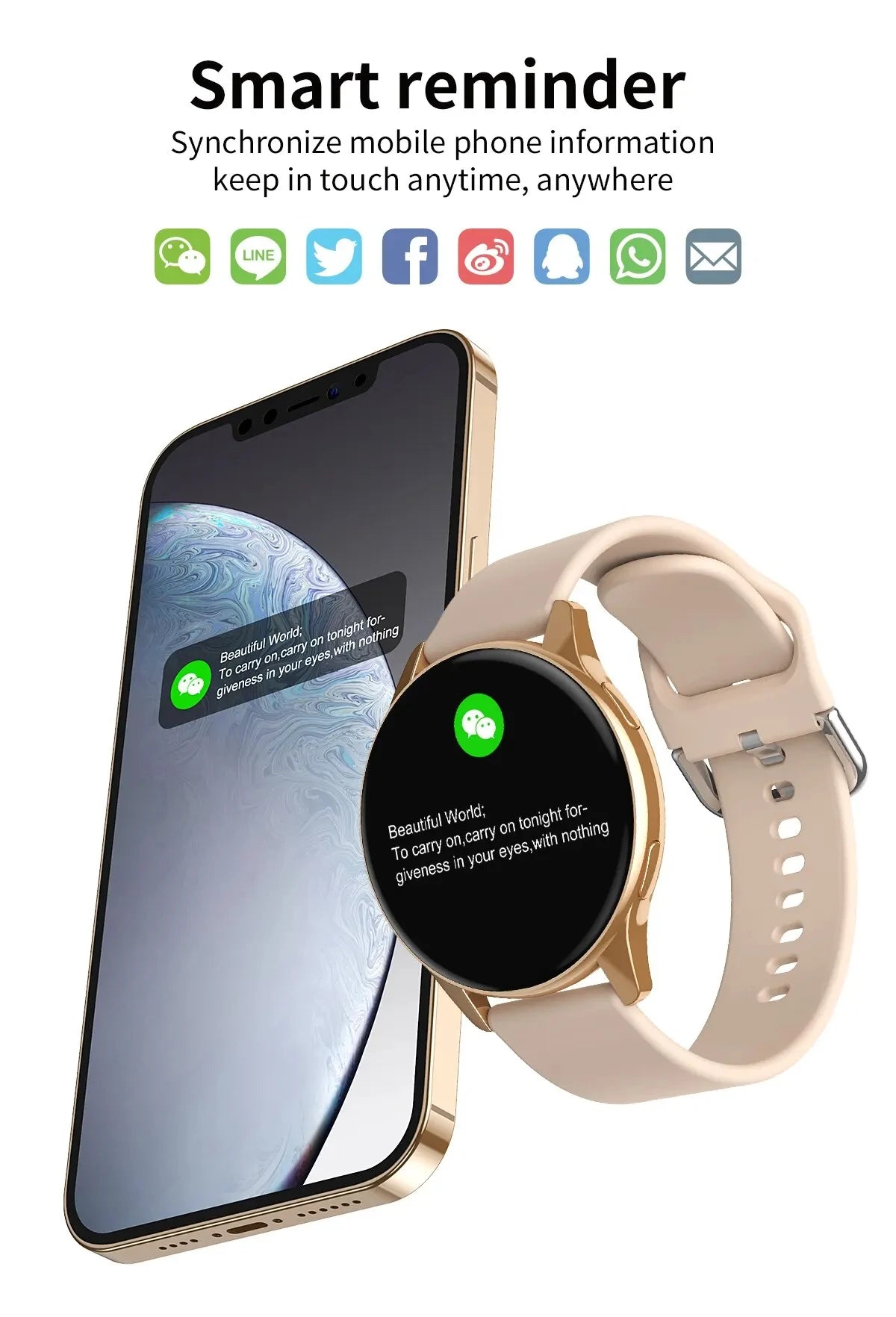 New Smart Watch Wireless Charging Smartwatch Bluetooth Calls Watches Men Women Fitness Bracelet Custom Watch Face +Box