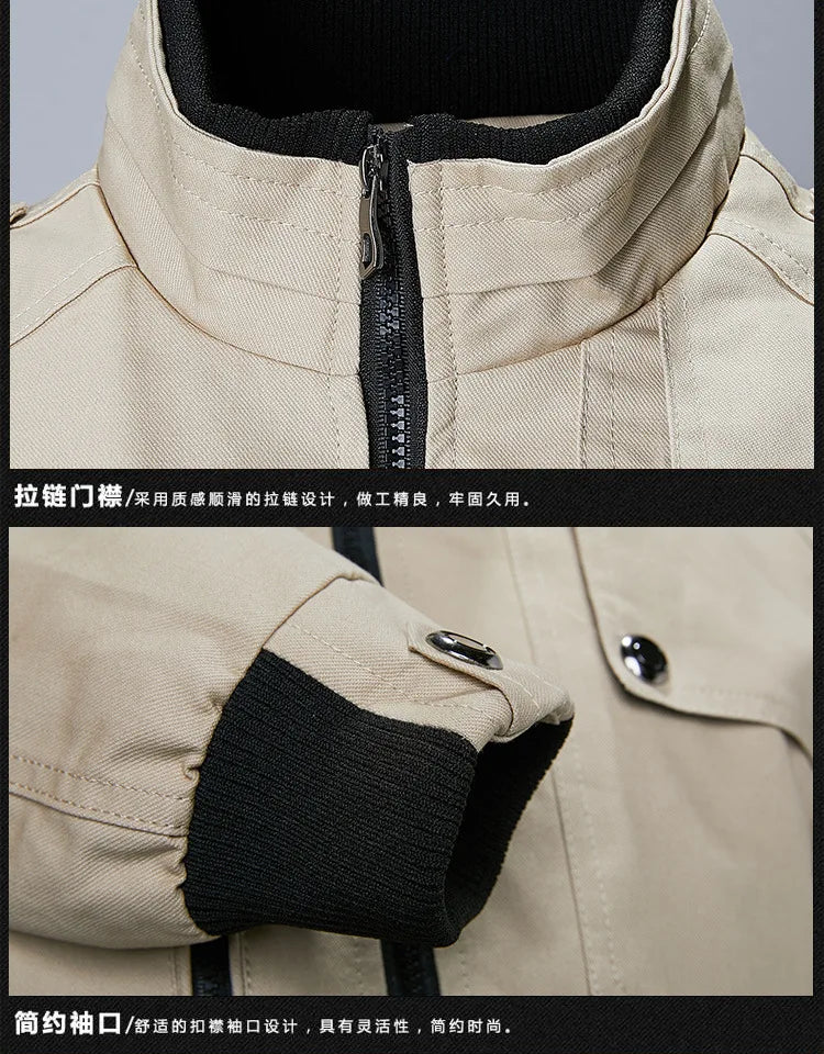 2023 Spring Autumn New Bomber Jacket Men Fashion Slim Windbreaker Jacket Coat Men Clothing Tactics Military Casual Jacket Men