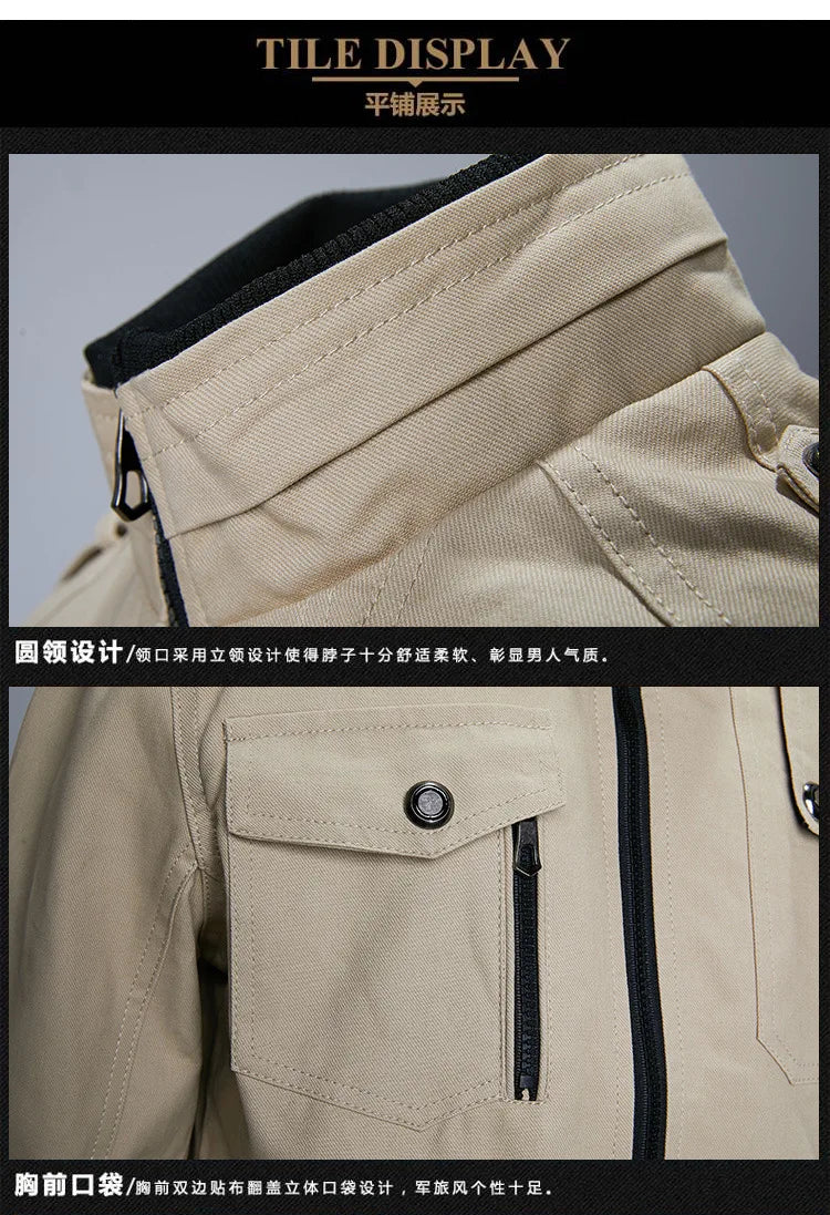 2024 new fishing Bomber Jacket Men Casual Windbreaker Jacket Coat Men Spring Autumn New Hot Outwear Stand Slim Jacket Mens
