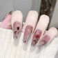 24Pcs/Lot Milky White Gradient Long Wearing False Nail Tips Acrylic Press on Nails Removable Reusable Artifical Fake Nails Art
