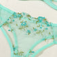 Night Beautiful Sexy Women 2 Piece floral Embroidery Underwear Sexy Erotic lingerie underwear Set