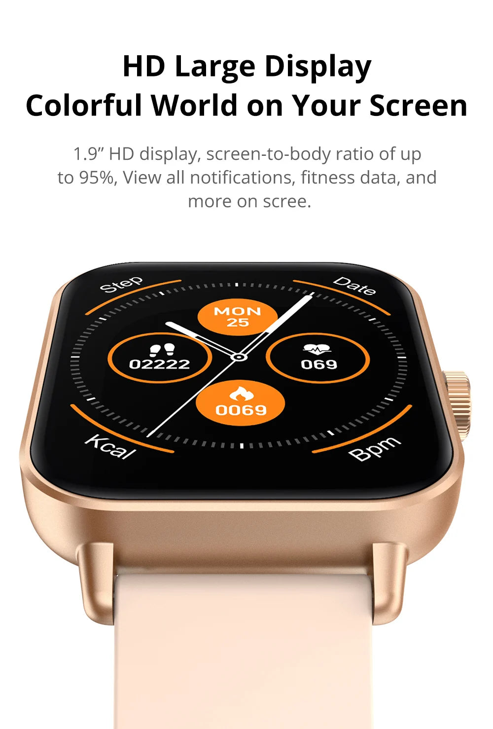 Voice Calling Smart Watch Ultra 1.9 inch Screen 24H Health Monitor 100+ Sports Modes 100+ Watch Faces Smartwatch