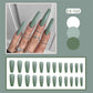 24PC/Box Fashion False Nails Artificial Milky White Pink Gradients Long Ballet Nail Tips Full Cover Acrylic Fake Nails With Glue