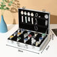 32/12/6 Slots Large Capacity for Jewelry Organization Silver Aluminum Alloy Watch Storage Box Multi-Purpose Metal Box with Lock