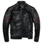 2025 New Embroidery Skull Fashion Genuine Leather Jacket Men's Natural Cowhide Motorcycle Jacket Slim Moto Coat Size S-6XL