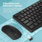 Full-Sized Ergonomic Wireless Keyboard And Mouse Combo 2.4G Cordless USB Quiet Click Keyboard And Mouse Set for Typi
